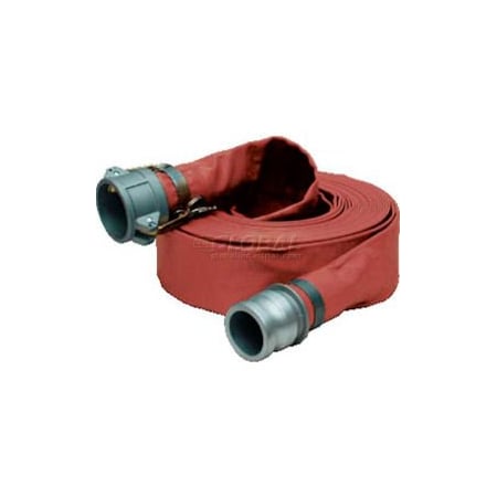 Apache 1-1/2" x 100' Medium Duty PVC Discharge Hose Coupled w/ C x E Aluminum Cam & Groove Fittings 98138122
